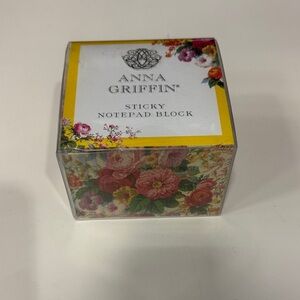 Anna Griffin Floral Sticky Notepad Block - Yellow and Multicolor